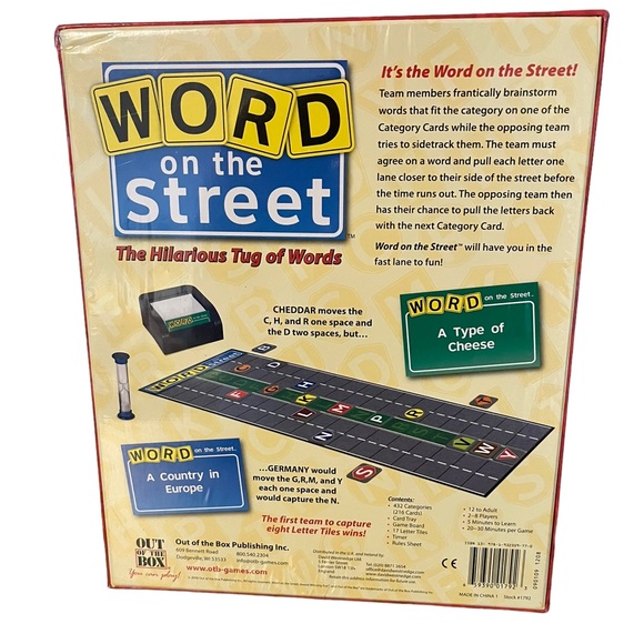 Word On The Street Out of the Box Board Game New & Sealed - Picture 5 of 5